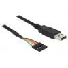 USB-kabel DeLOCK 1,8 m USB2.0-A/TTL 6-polig zwart