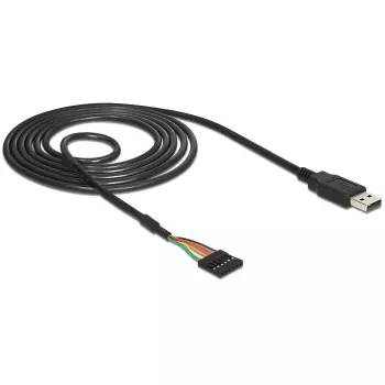 USB-kabel DeLOCK 1,8 m USB2.0-A/TTL 6-polig zwart