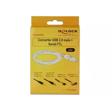 USB-kabel DeLOCK 1,8 m USB2.0-A/TTL 6-polig zwart