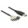 USB-kabel DeLOCK 1,8 m USB2.0-A/TTL 6-polig zwart