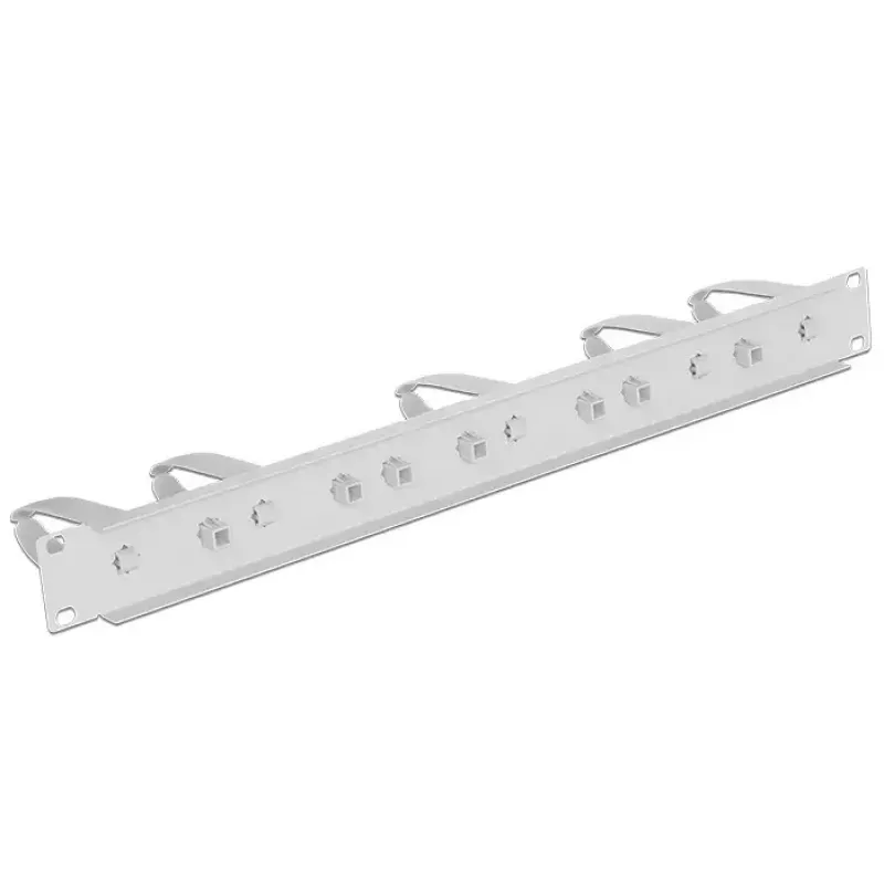 DeLock 43346 19-inch rack kabelmanagementpaneel, 1U, lichtgrijs RAL 7035