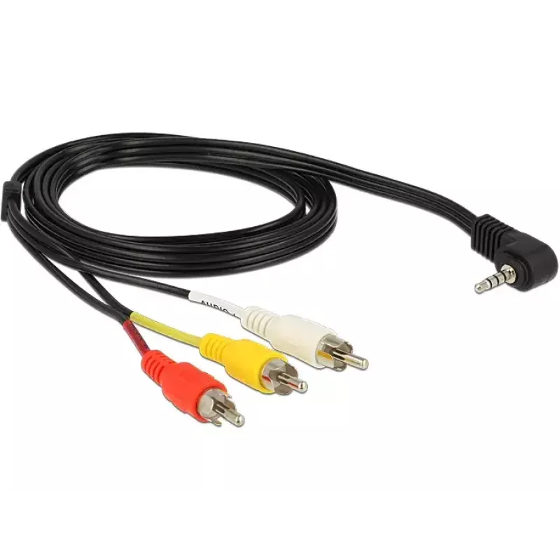 Audiokabel DeLOCK 84724 1,5m 3,5mm 3 x RCA zwart