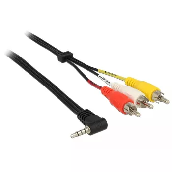 Audiokabel DeLOCK 84724 1,5m 3,5mm 3 x RCA zwart
