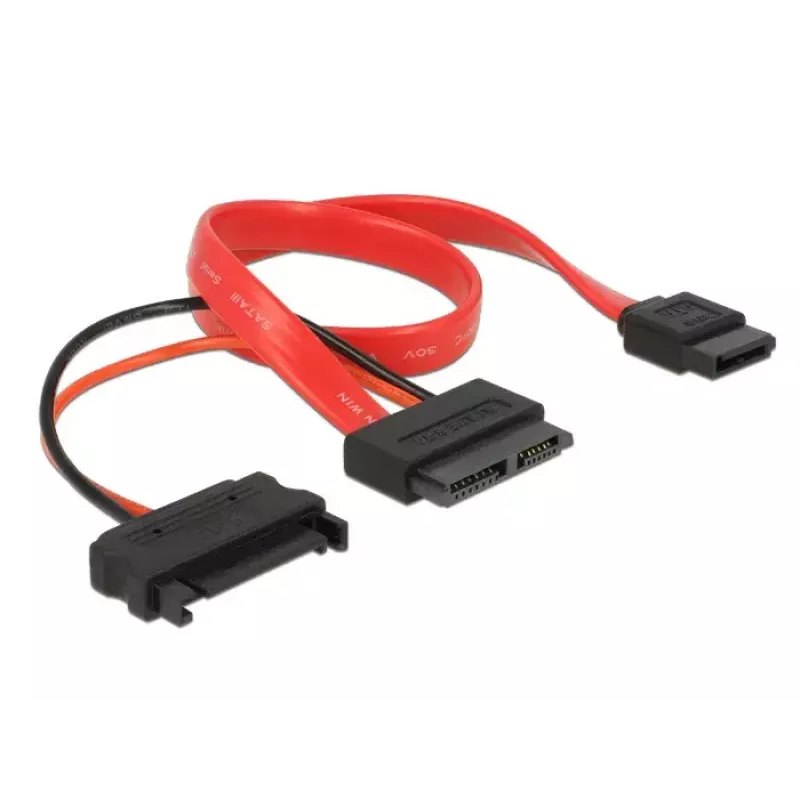 SATA-kabel DeLOCK 0,3 m rood