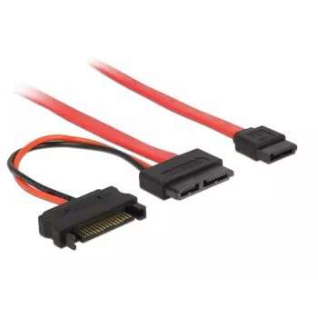 SATA-kabel DeLOCK 0,3 m rood