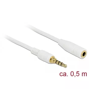 Audiokabel DeLOCK 85628 0,5 m 3,5 mm wit