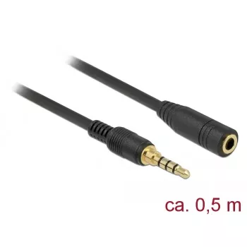 Audiokabel DeLOCK 85627 0,5 m 3,5 mm zwart