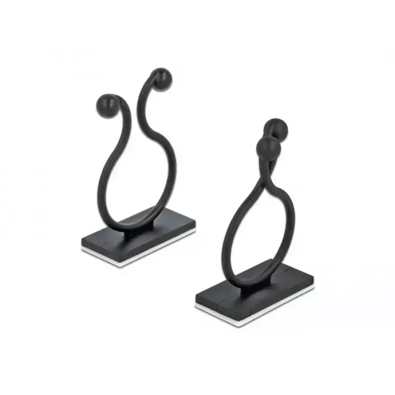 Kabelhaken DeLOCK 60176 zwart 10 stuks