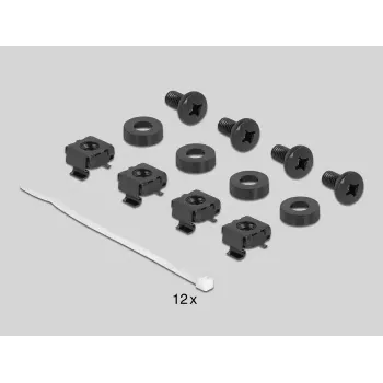 Kabelmanagementpaneel DeLOCK 19 inch kabelmanagement-borstelstrip zwart