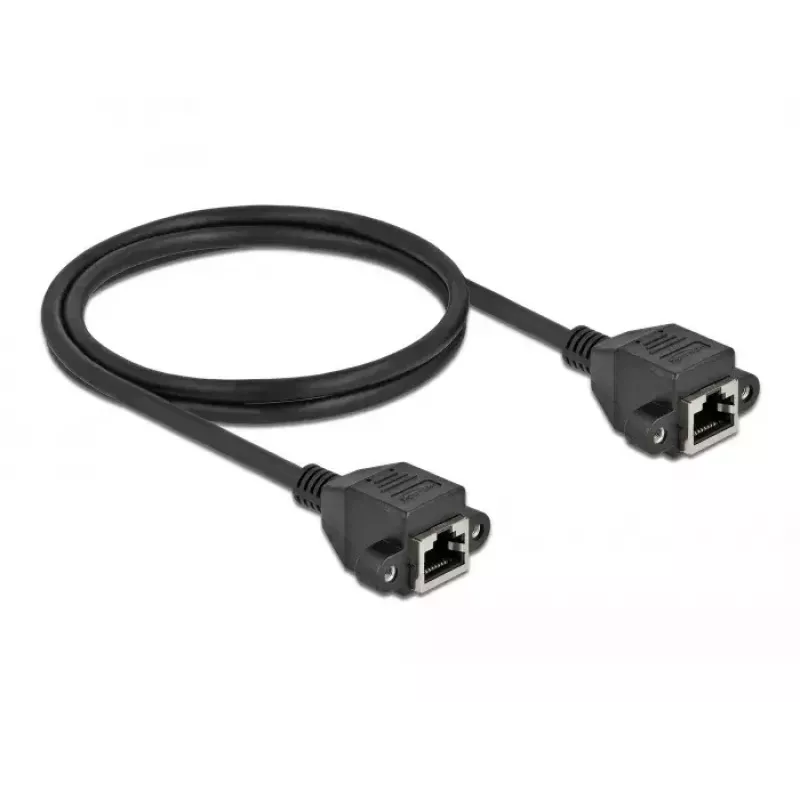 Netwerkkabel DeLOCK Cat.6A RJ45 naar RJ45 1m zwart