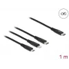 USB-oplaadkabel DeLOCK 87149 3-in-1 USB Type-C naar Lightning Micro USB 1m
