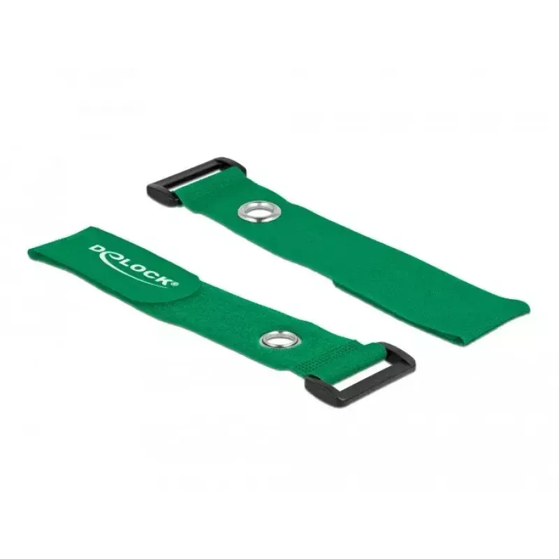 Klittenband-kabelbinder DeLOCK 19553 groen 280mm 3 stuks
