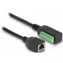 DeLOCK RJ45-kabel Cat.5e bus naar klemmenstrookadapter 21,5 cm