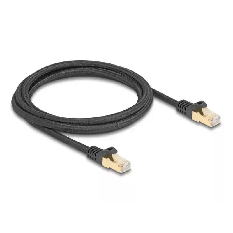 Netwerkkabel DeLOCK RJ45 80318 stekker naar stekker Cat.6A 2 m zwart