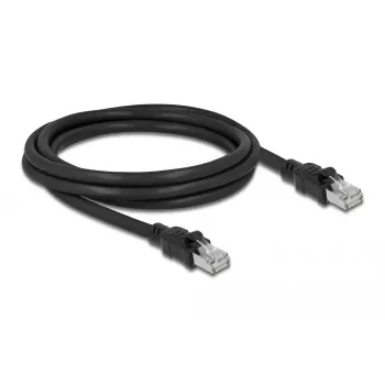 Netwerkkabel DeLOCK RJ45 Cat.6A F/UTP 2m zwart