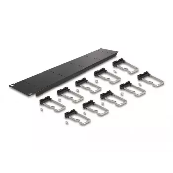 Kabelmanagementpaneel DeLOCK 19 inch 66919 met 10 metalen haken zwart