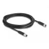 DeLOCK M8 3-pin kabel A-gecodeerd stekker naar bus PUR TPU 3 m
