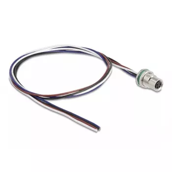 DeLOCK M8 inbouwkabel A-gecodeerd 4-polig bus 0,5 m