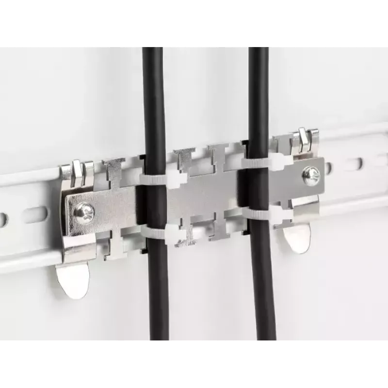 DeLOCK kabelklem voor DIN-rail 3,5 cm diameter metaalkleurig metaal