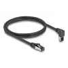 Netwerkkabel DeLOCK RJ45 Cat.8.1 90° naar boven afgewinkeld / recht 2 m zwart