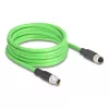 Netwerkkabel DeLOCK M12 kabel X-gecodeerd 8-polig stekker naar bus PUR (TPU) 2 m