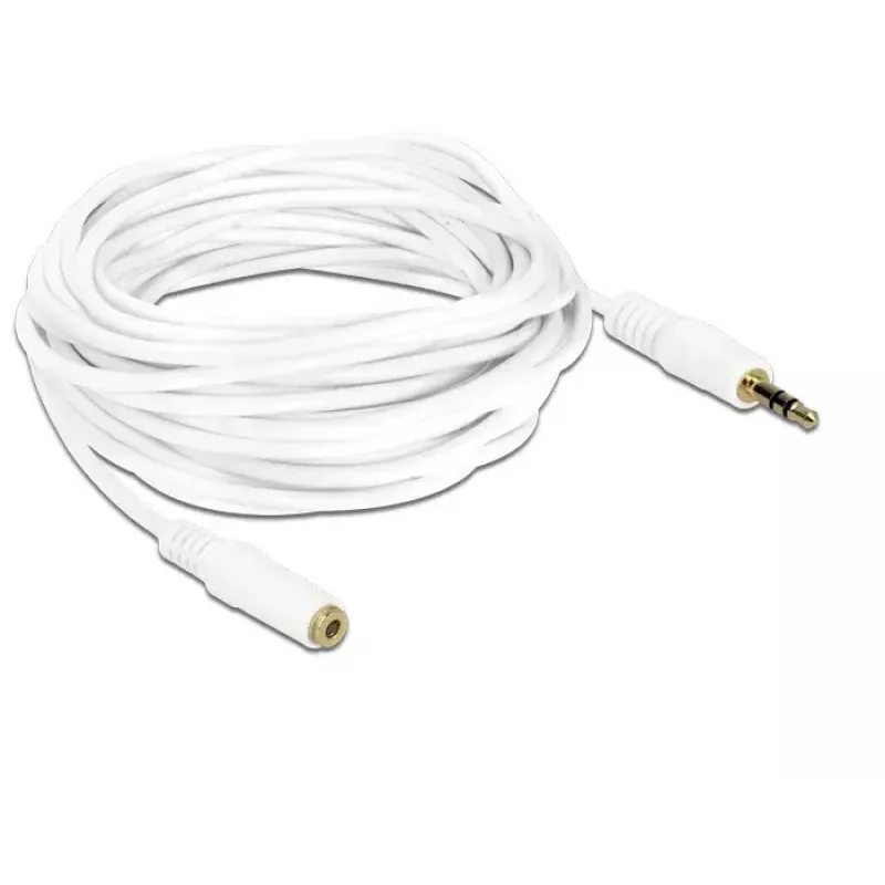 Audiokabel 3,5 mm M-F DeLOCK 83771 5 m wit
