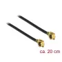 Coaxkabel DeLOCK 89608 0,2m MHF (I-PEX) zwart goud