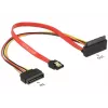SATA-kabel DeLOCK 85515 SATA 15-pin 1 x SATA 22-pin 1 x SATA 7-pin meerkleurig