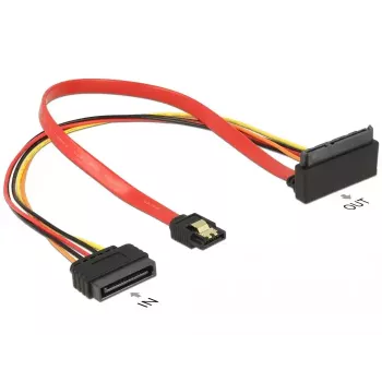 SATA-kabel DeLOCK 85515 SATA 15-pin 1 x SATA 22-pin 1 x SATA 7-pin meerkleurig