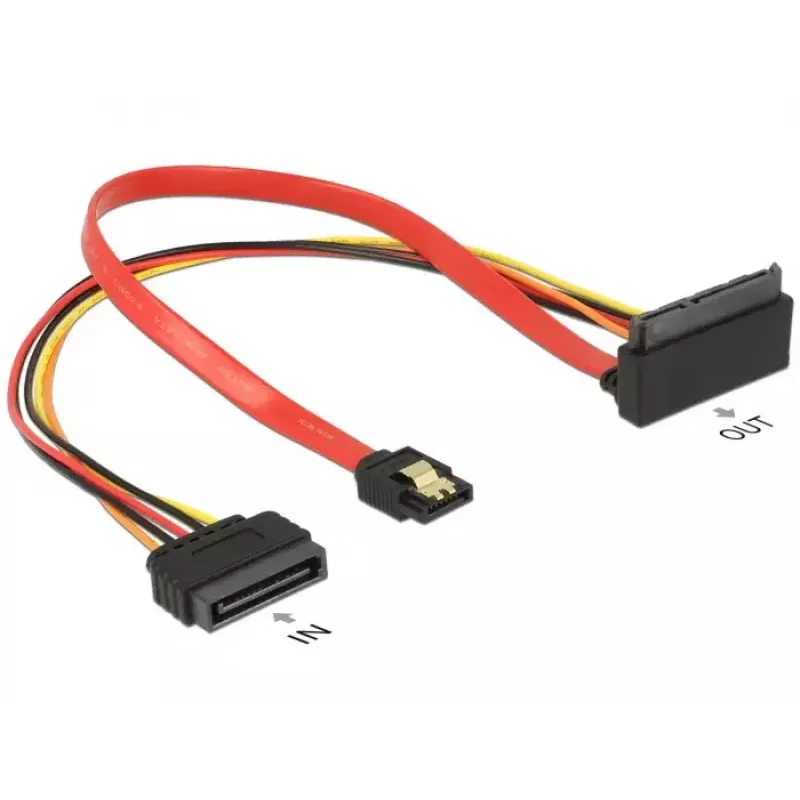 SATA-kabel DeLOCK 85515 SATA 15-pin 1 x SATA 22-pin 1 x SATA 7-pin meerkleurig