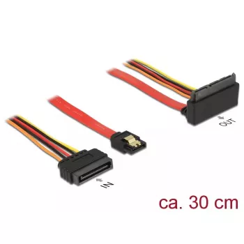 SATA-kabel DeLOCK 85515 SATA 15-pin 1 x SATA 22-pin 1 x SATA 7-pin meerkleurig