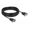 Seriële kabel DeLOCK 86599 zwart 10 m RS-232 Sub-D9