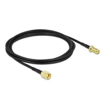 Coaxkabel DeLOCK 90445 LMR100 2m RP-SMA zwart