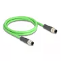 Netwerkkabel DeLOCK M12 kabel D-gecodeerd 4-polig stekker-stekker PUR (TPU) 1 m