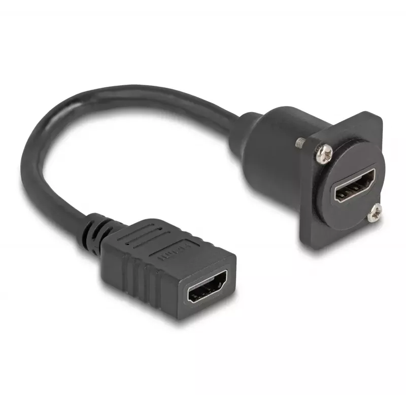 DeLOCK D-type HDMI-kabel bus naar bus zwart 20 cm