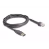 DeLOCK USB-barcodescanner 1D laser zwart handheld bedraad 2 m kabel