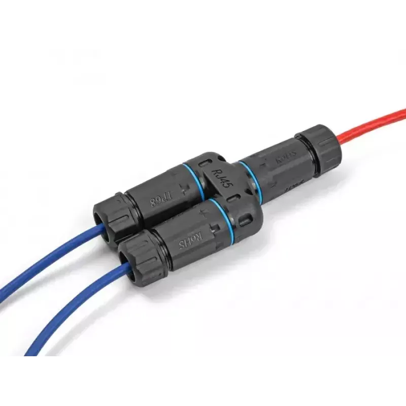 DeLOCK kabelconnector RJ45-bus naar 2 x RJ45-bus Cat.6A waterdicht