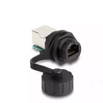 DeLOCK kabeladapter RJ50-bus naar RJ50-bus IP68 waterdicht zwart