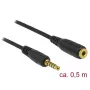 Audiokabel DeLOCK 85700 0,5 m 3,5 mm zwart