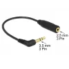 Audiokabel DeLOCK 0,17 m 2,5 mm/3,5 mm zwart