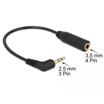 Audiokabel DeLOCK 0,17 m 2,5 mm/3,5 mm