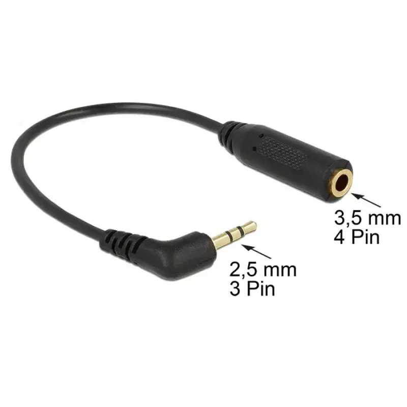 Audiokabel DeLOCK 0,17 m 2,5 mm/3,5 mm