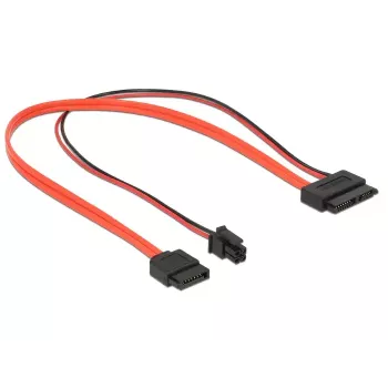 SATA-kabel DeLOCK 0,3 m SATAIII 7p + 4p/slank SATAIII 13p