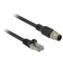 Netwerkkabel DeLOCK 84922 RJ-45 M12 Cat5e 1 m zwart
