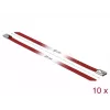 Kabelbinder DeLOCK 18782 roestvrij staal rood 300 mm 10 stuks
