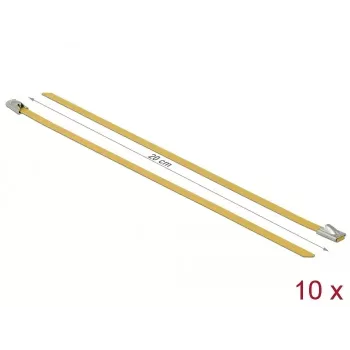 Kabelbinder DeLOCK 18785 staal geel 200 mm 10 stuks