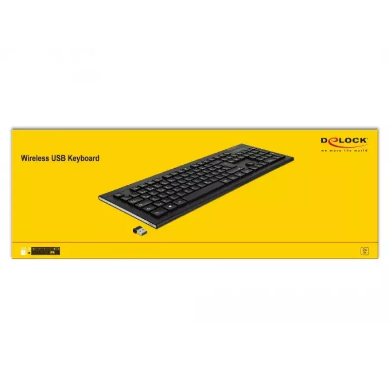 Toetsenbord DeLOCK 12671 Office RF draadloos QWERTZ Duits zwart