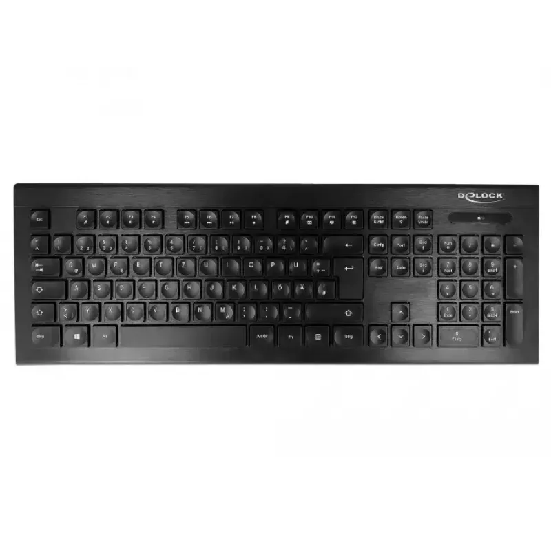 Toetsenbord DeLOCK 12671 Office RF draadloos QWERTZ Duits zwart