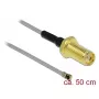 Coaxkabel DeLOCK 90404 0,5 m SMA MHF zwart goud grijs