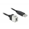 Keystone-module DeLOCK 86382 plat zwart wit USB C